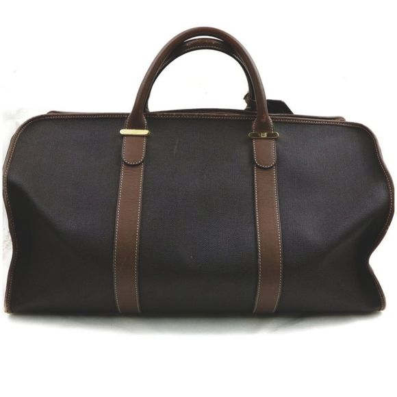Dunhill Other - Dunhill Grey Coated Canvas Duffel Travel Bag